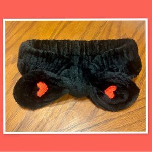 Valentine's Day Microfiber Spa Headband (Black)